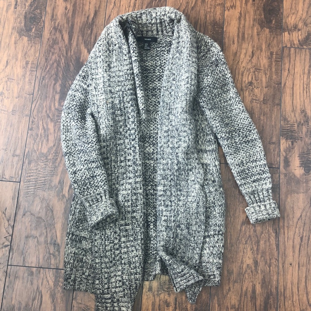 Black and Beige Cardigan